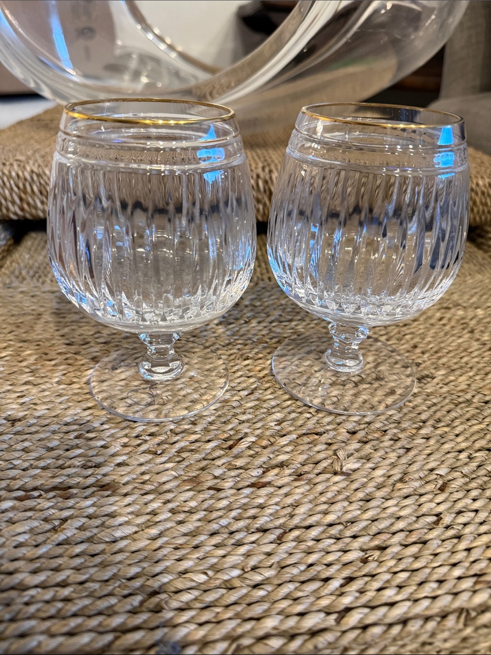 Waterford Crystal Hanover gold brandy snifters